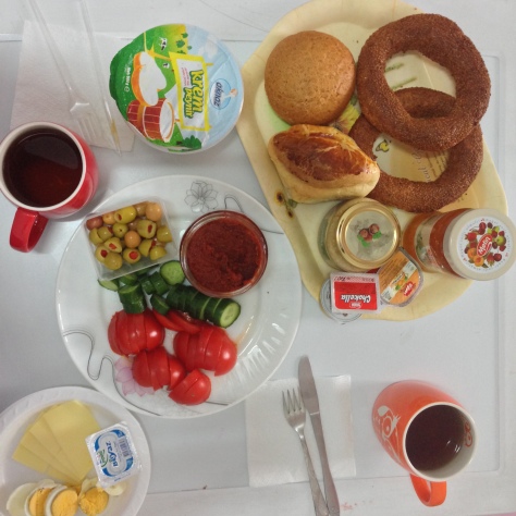 A typical breakfast as a student in Ankara