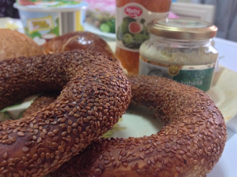 Simit fresh from the oven